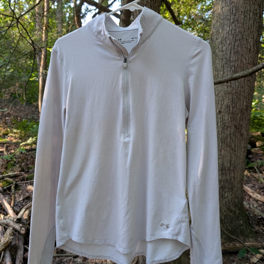 Under Armour White Half-Zip Pullover